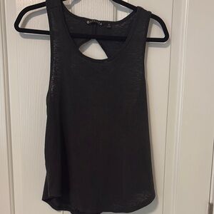 Athleta cut out back tank top. Size: Small. Color: Black Olive.